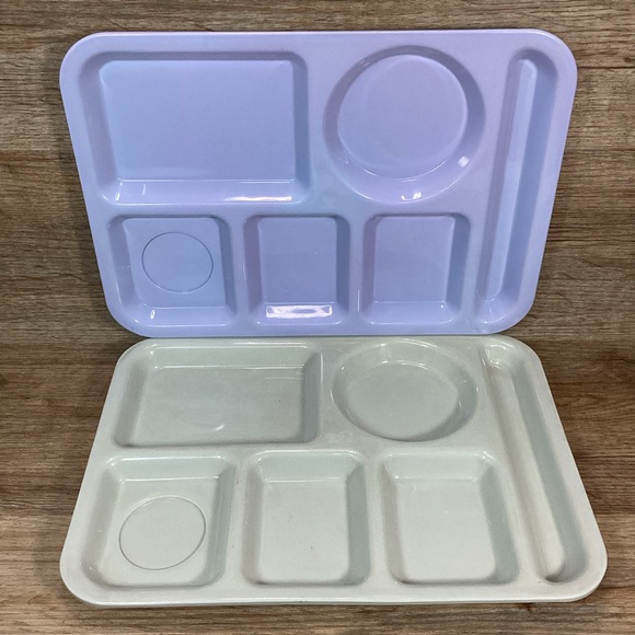 SiLite Compartment Lunch Trays Set of 2 - Picture 1 of 7